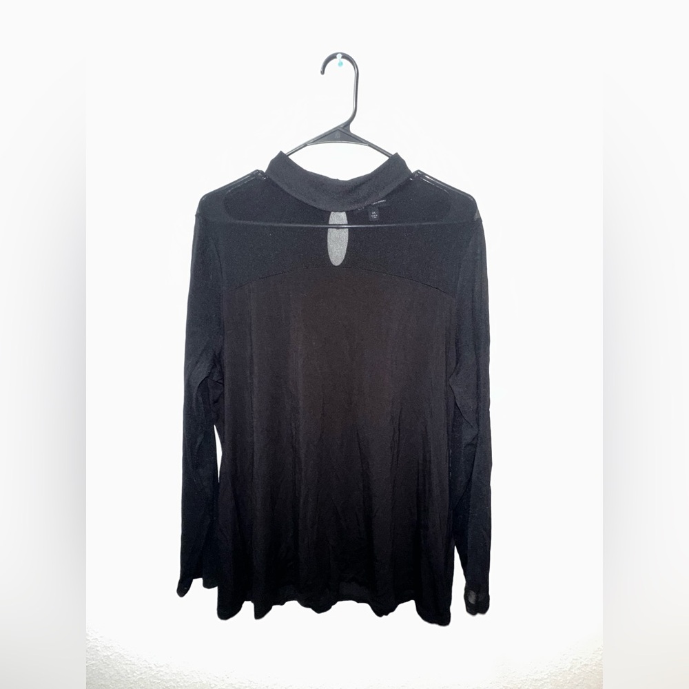 Sheer Black Longsleeve Blouse